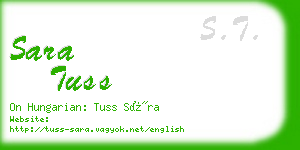 sara tuss business card